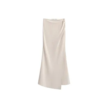 AHDO Casual Long Skirts Women's Apricot