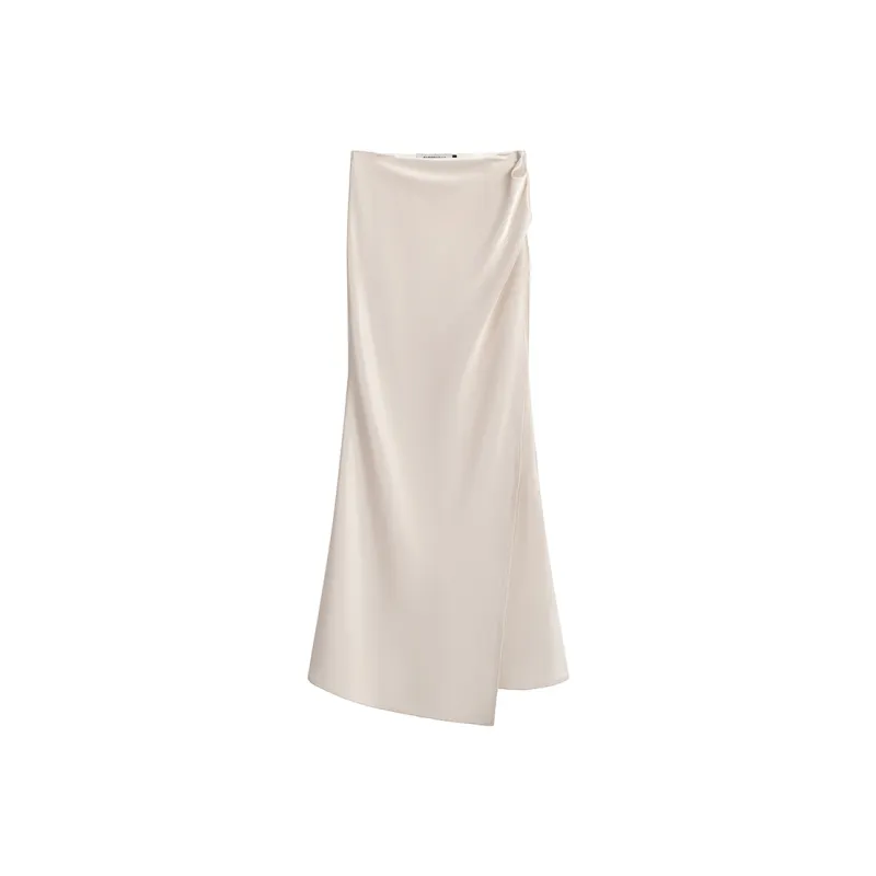 AHDO Casual Long Skirts Women's Apricot-0