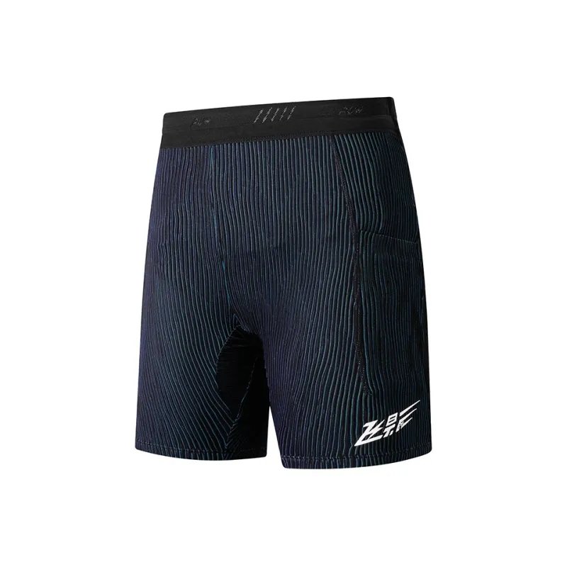 QIAODAN Feiying Sports Shorts Women's Black/Light Blue-0