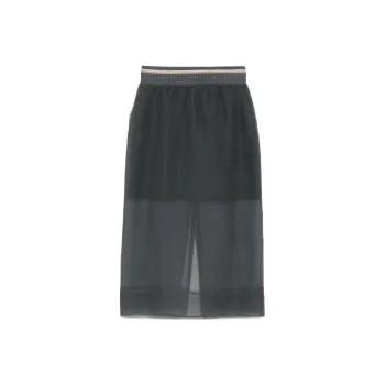 Brunello Cucinelli Semi sheer Midi Skirt