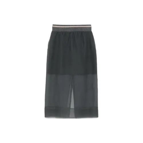 Brunello Cucinelli Semi sheer Midi Skirt