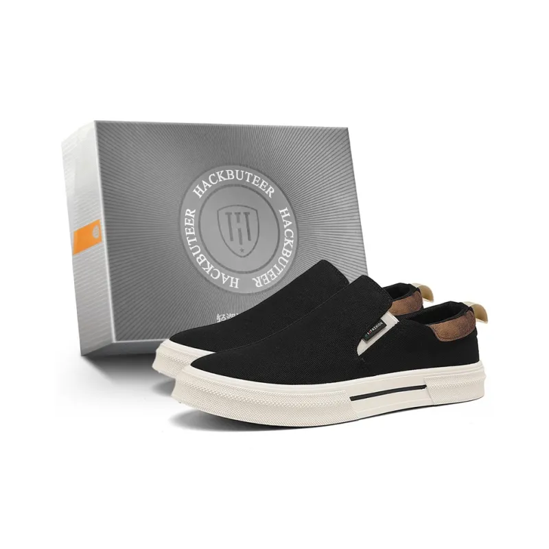HACKBUTEER Low Top Canvas Shoes Men's Box Included-0