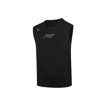 QIAODAN Tank Top Men's Black/Thick Board Print