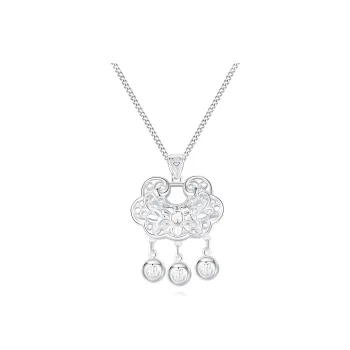 Bear Silversmith 999 Fine Silver Sterling Silver Necklace Women's