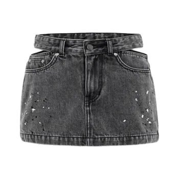 NAWS Denim Short Skirts Women's Twilight Gray