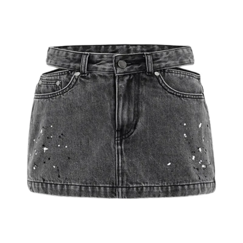 NAWS Denim Short Skirts Women's Twilight Gray-0