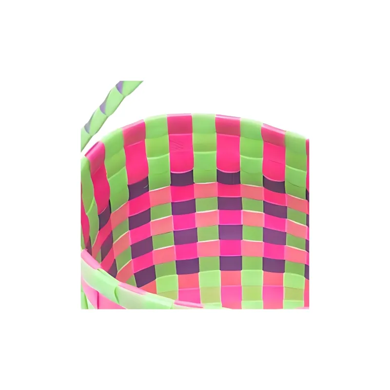 MARNI Polypropylene Basket Bag, Kids' Bag, Tote Bag, Shopping Bag, Handbag Mini Kids' Pink Green-4