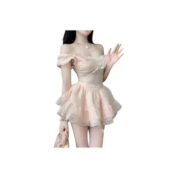 Mu Xiao Xin Skirt Set Women's Pink