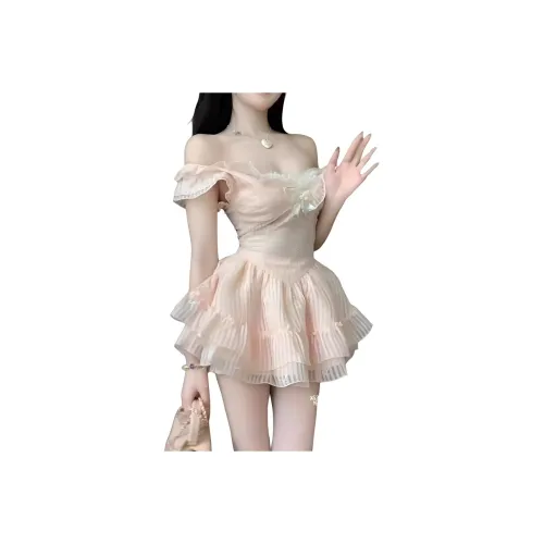 Mu Xiao Xin Skirt Set Women's Pink