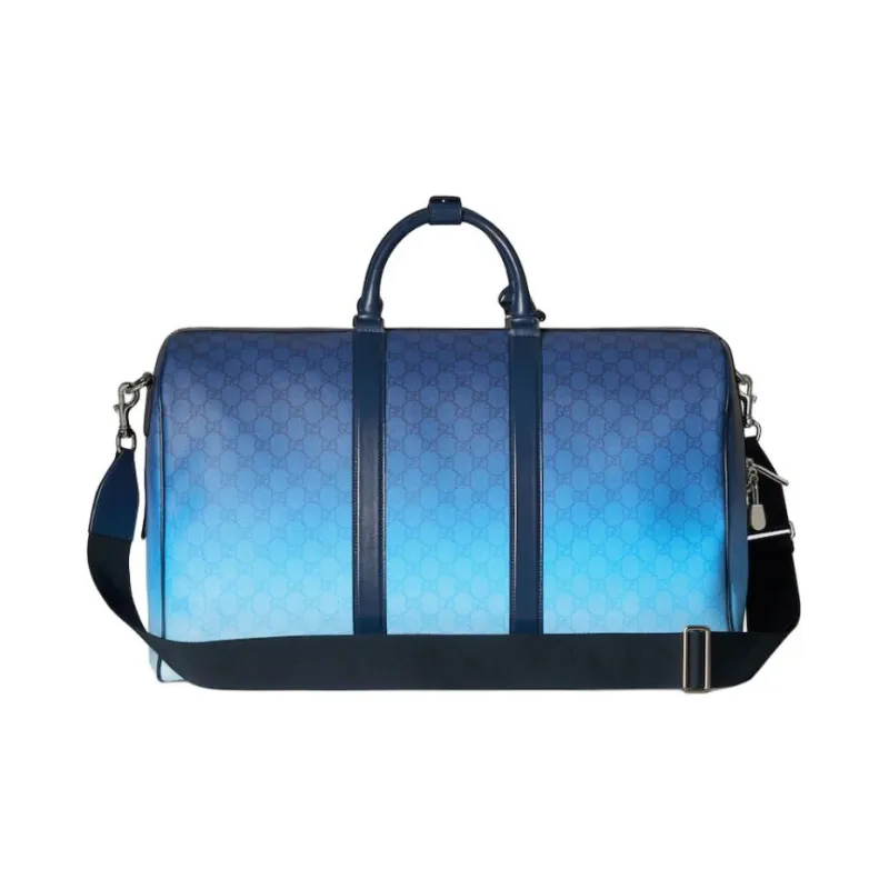 GUCCI GG Monogram Coated Fabric Handbag, Shoulder Bag, Crossbody Bag, Travel Bag Men's Blue-3