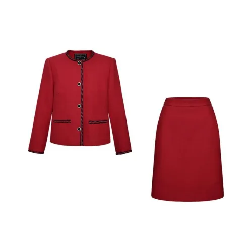 DIFFIE RIEGER Skirt Set Women's True Red