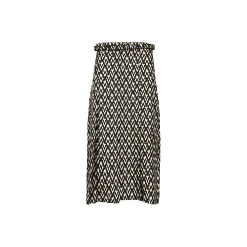 Valentino Toute La V Pleated Midi Skirt