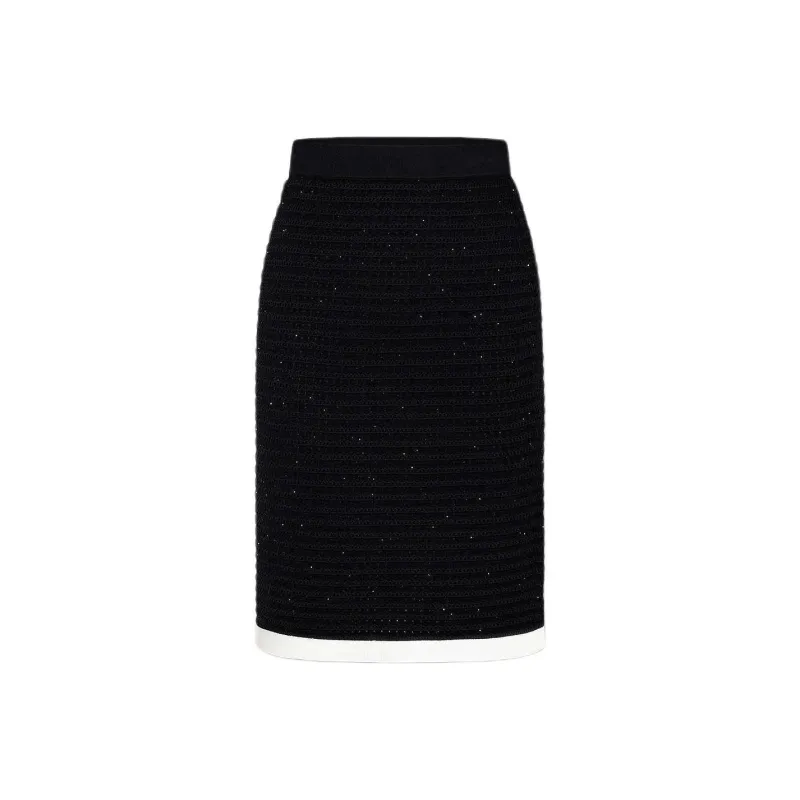 KARL LAGERFELD SS25 Casual Long Skirt Women's Black-0