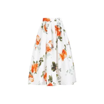 Erdem Floral print Poplin Skirt
