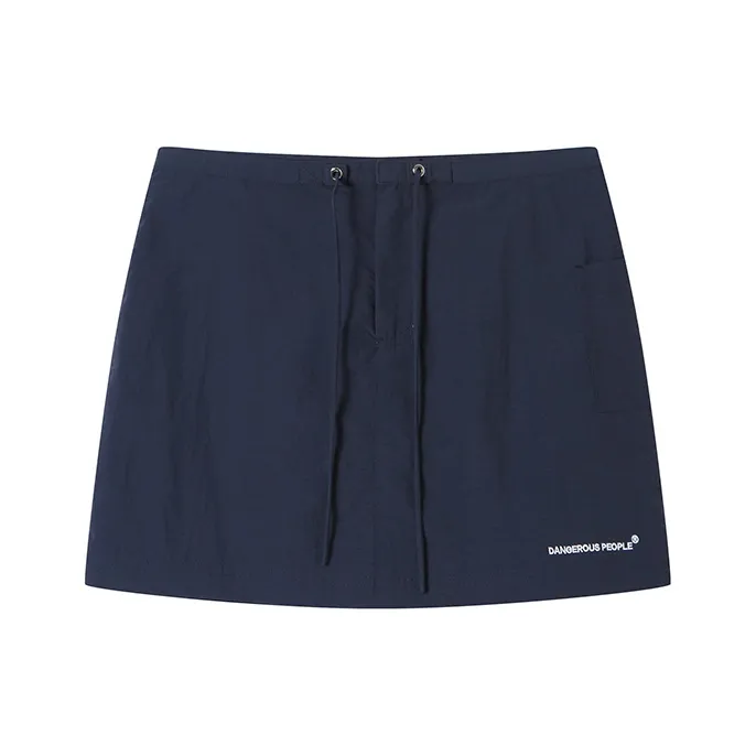 DANGEROUSPEOPLE Casual Short Skirts Women's Dark Blue-0
