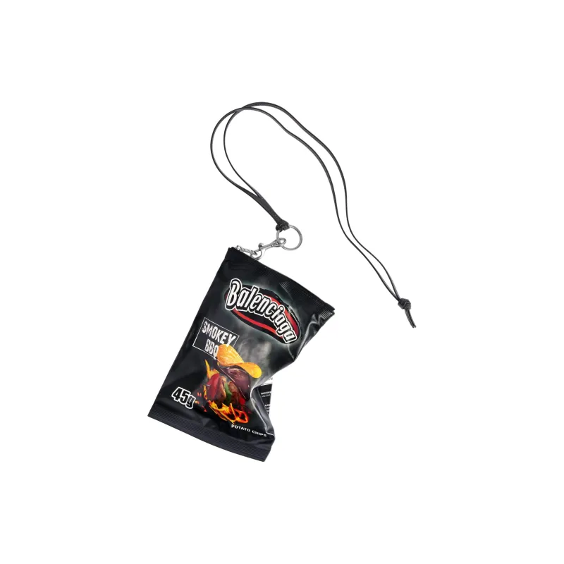 Balenciaga Calfskin Cell Phone Pouch Unisex Black-0