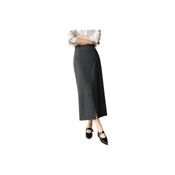 Late White Casual Long Skirts Women's