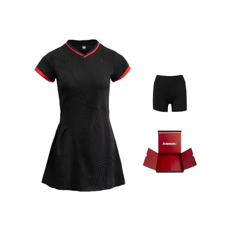 Kawasaki Skirt Set Women's Black Red-0