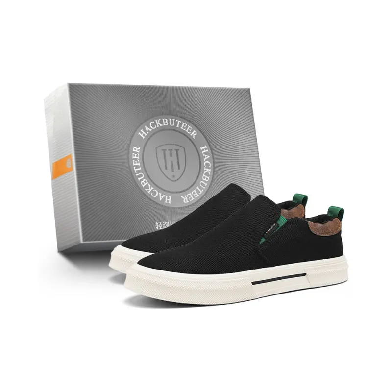 HACKBUTEER Low Top Canvas Shoes Men's Box Included-4