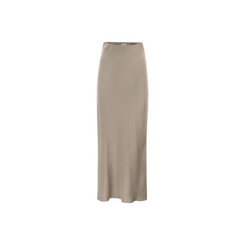 Brunello Cucinelli Satin Mermaid Skirt