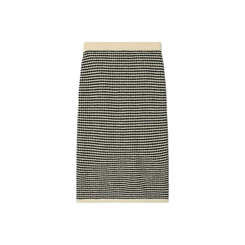 TORY BURCH Crochet-knit Drawstring Midi Skirt-0