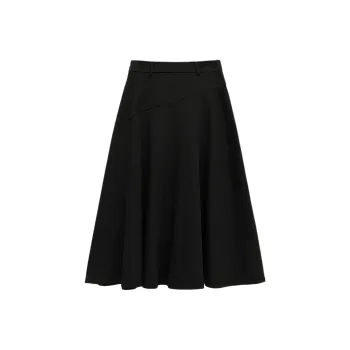 INSUN Casual Long Skirt Women's Black
