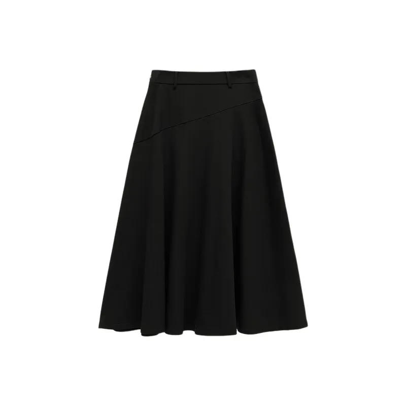 INSUN Casual Long Skirt Women's Black-0