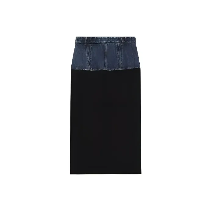 SportMa Edam Collection Denim Long Skirt Women's Midnight Blue-0