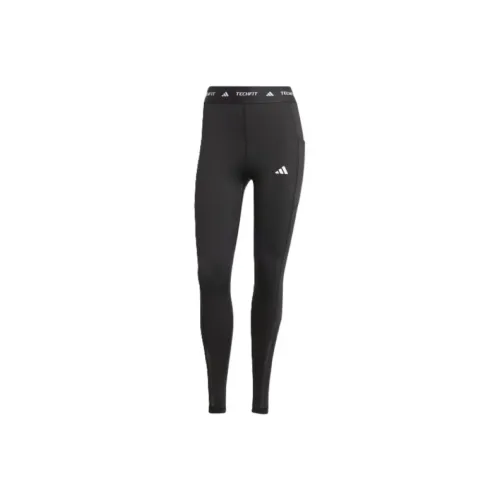Adidas Techfit Stash Pocket Full length Leggings Sports Pants Women's Black