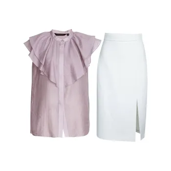 ROEYSHOUSE Two Piece Skirt Sets Women's