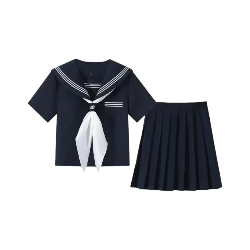 Beautiful Wardrobe Skirt Set Women's Navy Blue-6