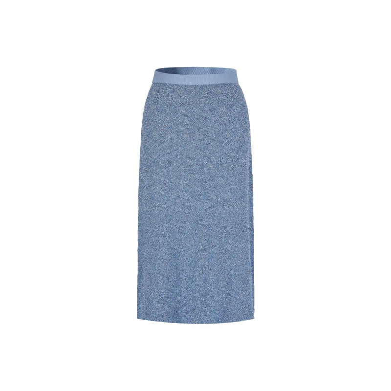 JZ. ANNAKRO Casual Long Skirts Women's Floral Sky Blue-0
