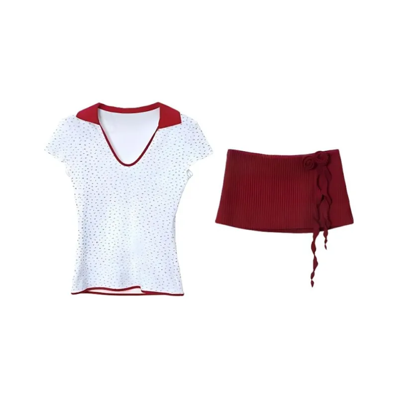 DOSOHEB Two Piece Skirt Sets Women's-0