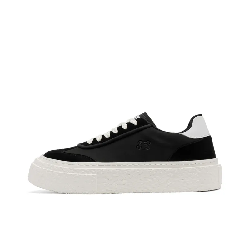 BEN SHERMAN Cushioning Abrasion Resistant Lightweight Low Top Skateboard Shoes Men's Black-0