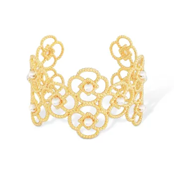 BAODEYI Pinctada Maxima, 18K Gold Plated Copper Bangles Unisex