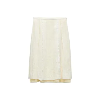 ZARA ZW Series Casual Long Skirts Women's White