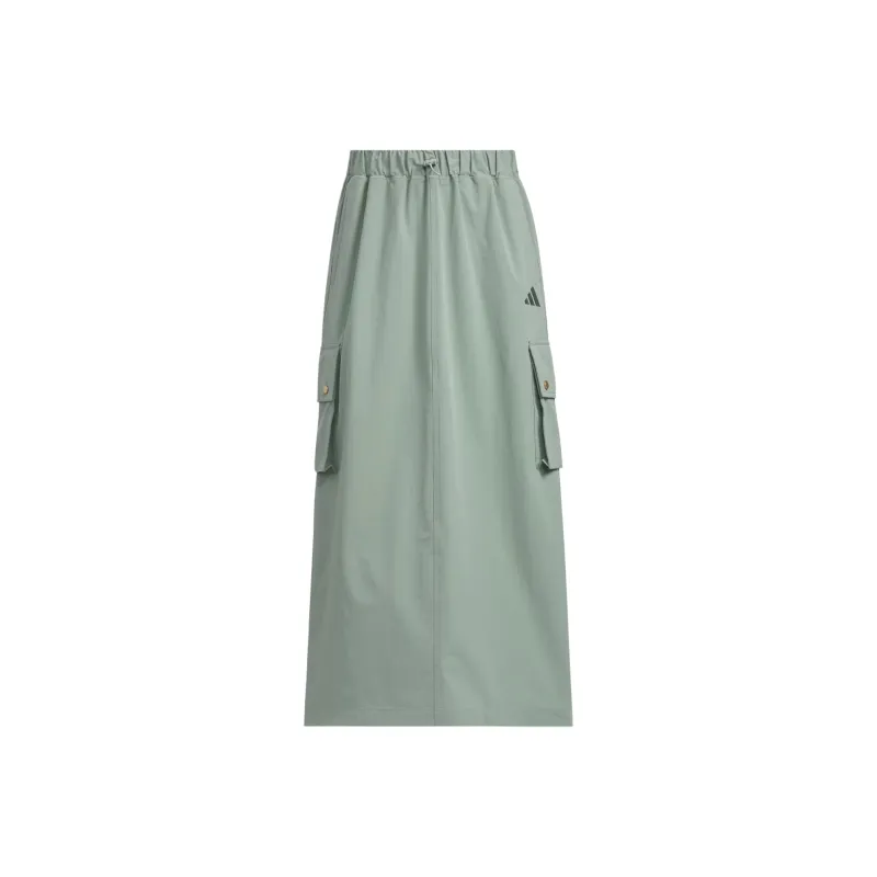 Adidas Casual Long Skirt Women's Silver Green-0