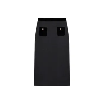 Sandro Tweed Velvet Maxi Skirt