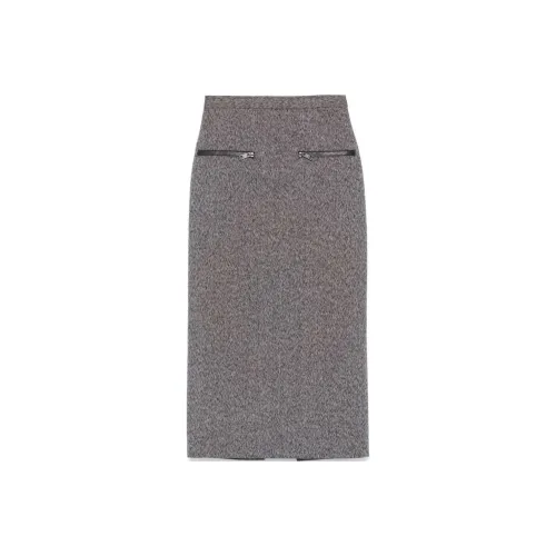 MSGM Interlock Twill Midi Skirt