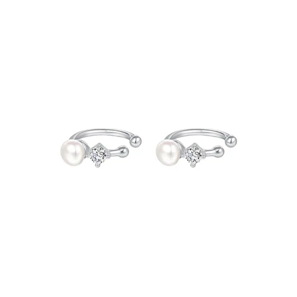 NVBBK S925 Silver Clip On Earrings Women's-4