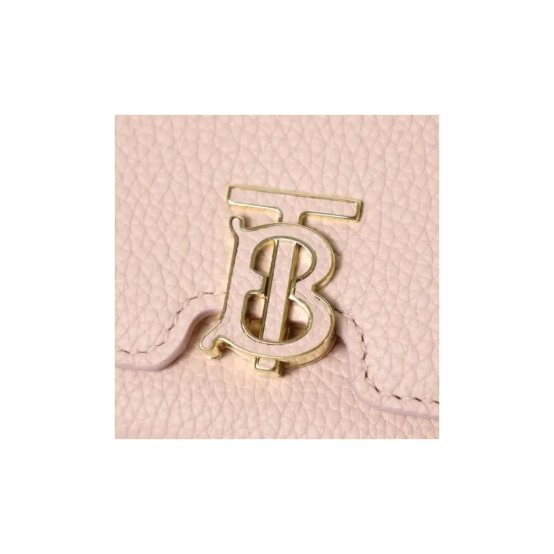 Burberry Calfskin Wallet Mini Women's Pink-6