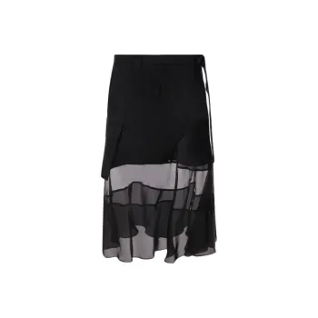 Sacai Asymmetric Midi Skirt
