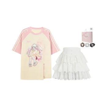 SNBL Skirt Set Women's Yellow Top/White Skirt