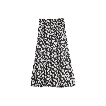 ELLE Casual Long Skirt Women's Black