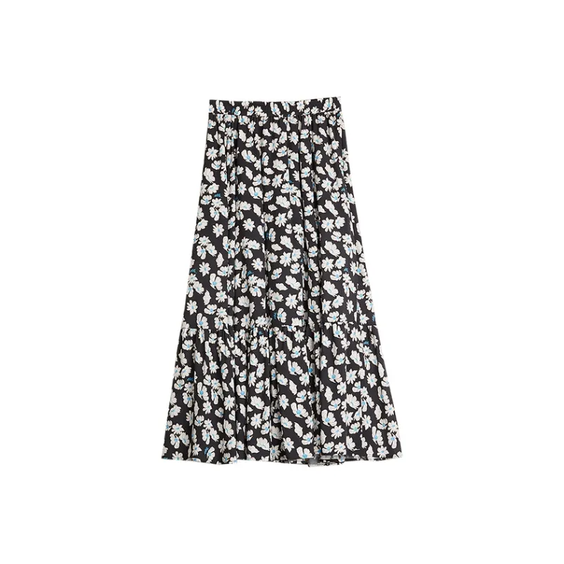 ELLE Casual Long Skirt Women's Black-0