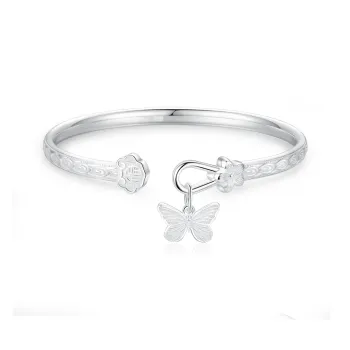 7℃ 999 Fine Silver Bangles Women's
