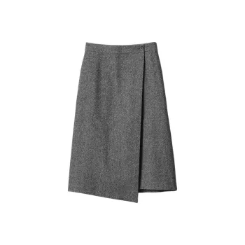 Jw Anderson X UNIQLO JWANDERSON Co brand Casual Long Skirts Women's Dark Gray