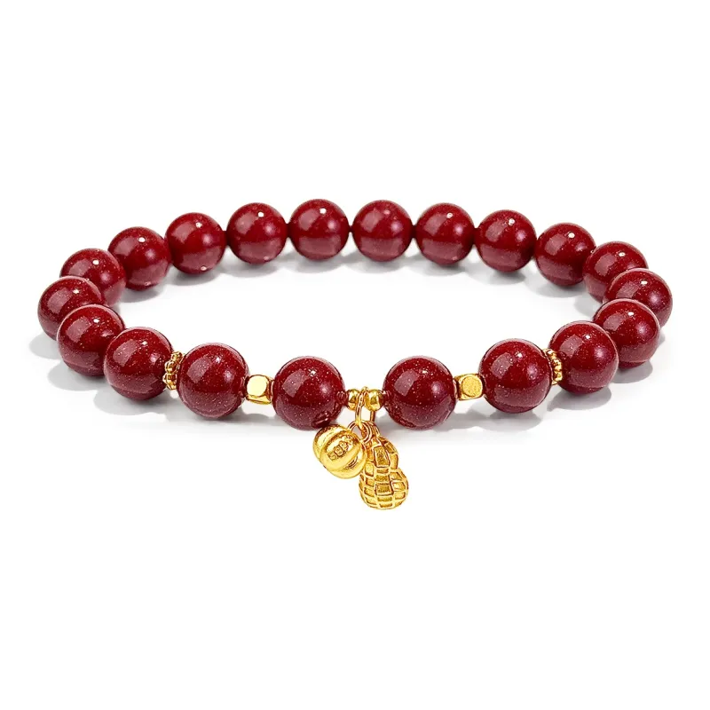 PUTUOSHANWENCHUANG Cinnabar Bracelets Unisex-0