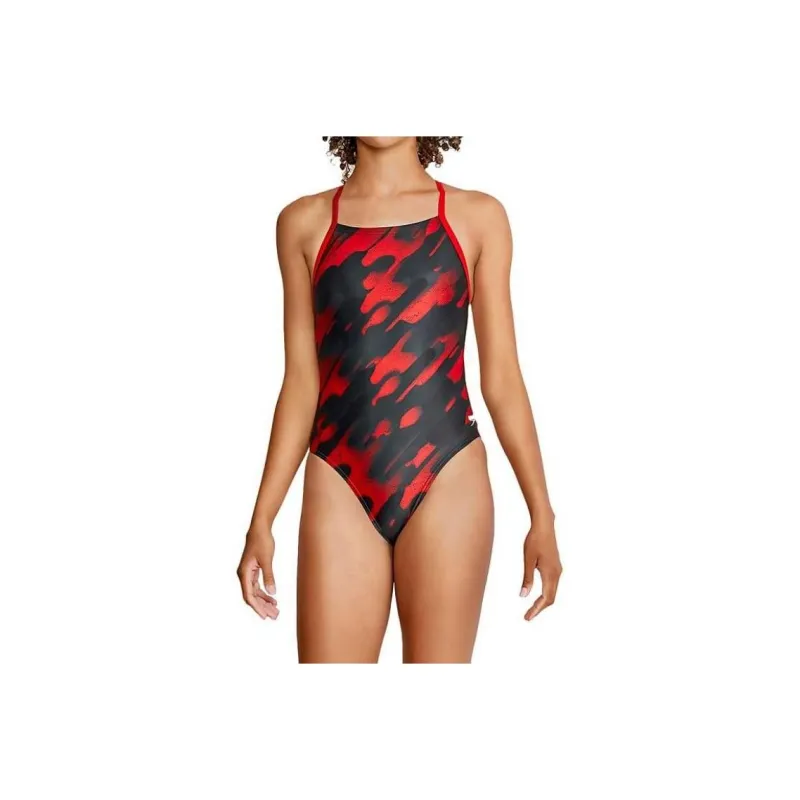 Speedo Natural Wonder Crossback One Piece Red One piece Swimsuit Women's-0