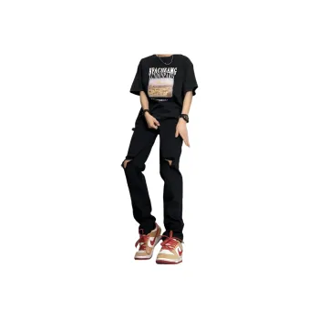 SOCKKEY Jeans Unisex Black